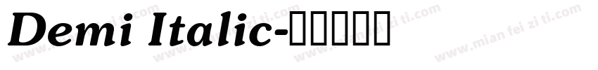 Demi Italic字体转换